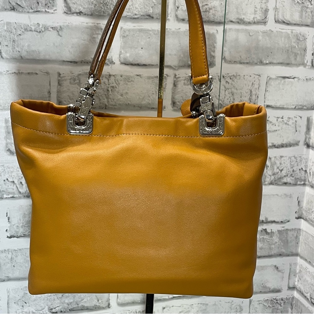 Brighton Jodi Heart orange/gold leather handbag purse. NWOT. Boxed/dustbag - Picture 4 of 13